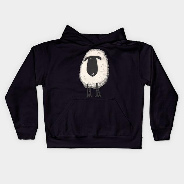 A Sheep called Shirley. Baa! Kids Hoodie by krisevansart